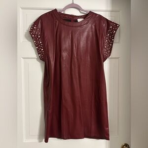 Elegant Maroon Studded Sleeve Blouse